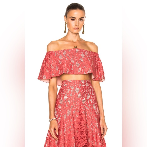 ALEXIS
Taza Top and Braxton Skirt Set in Salmon Lace (D8) - Picture 3 of 14
